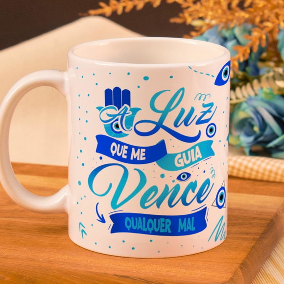 Caneca Personalizada de Porcelana Boas Energias