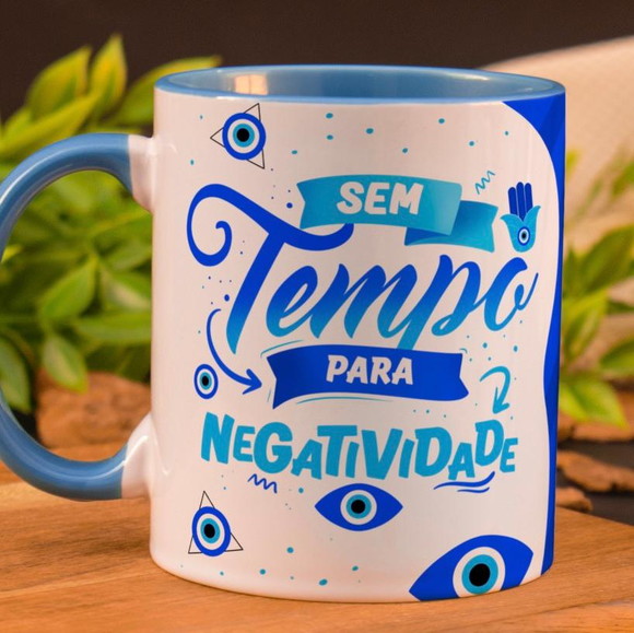 Caneca Personalizada de Porcelana Boas Energias
