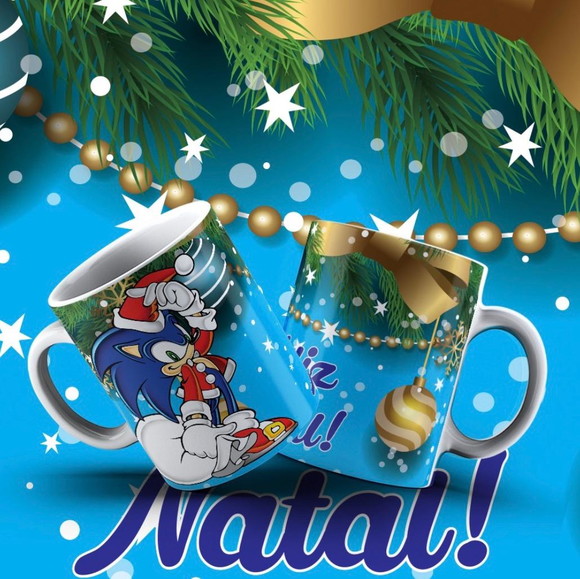 Caneca Personalizada de Porcelana de Natal