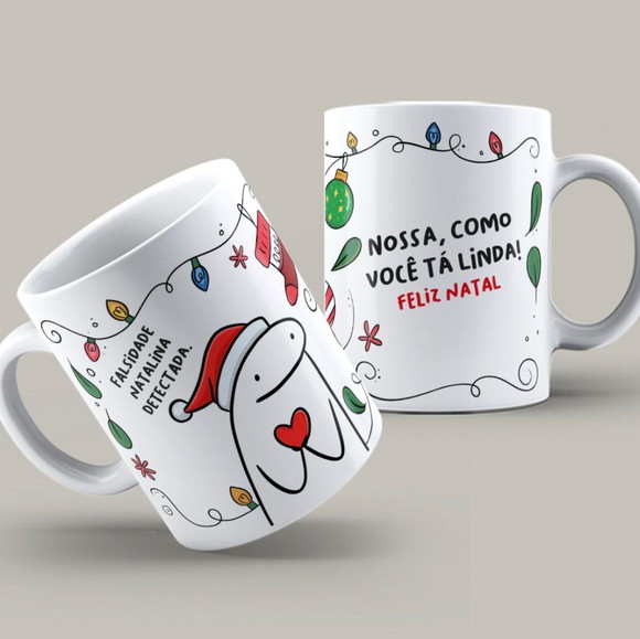 Caneca Personalizada de Porcelana de Natal