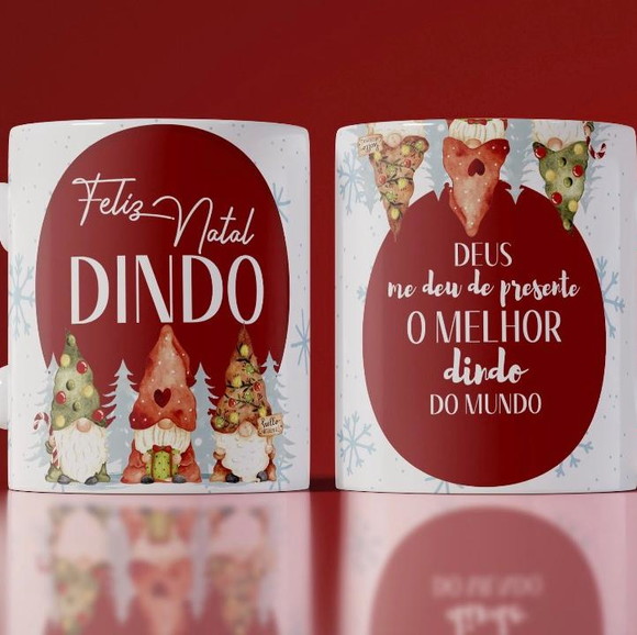 Caneca Personalizada de Porcelana de Natal