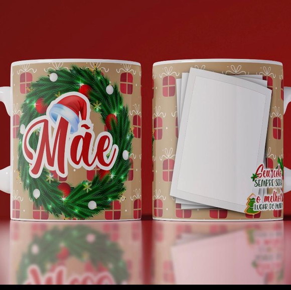 Caneca Personalizada de Porcelana de Natal