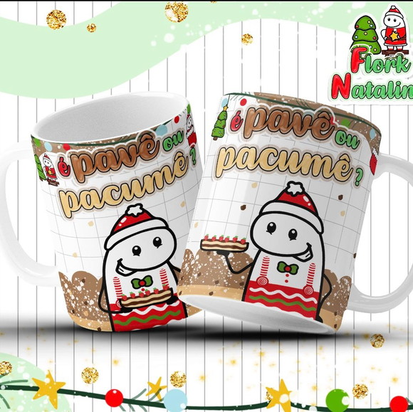 Caneca Personalizada de Porcelana de Natal