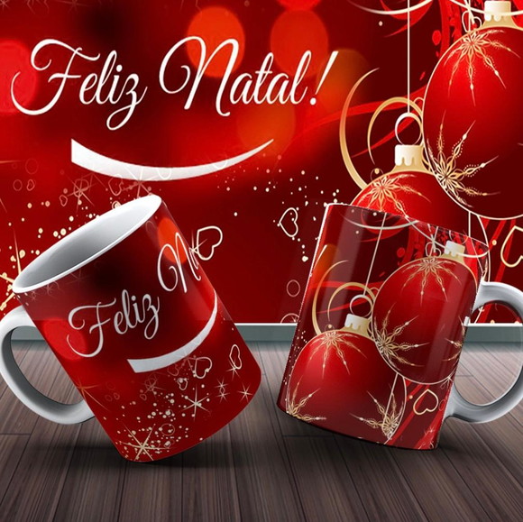 Caneca Personalizada de Porcelana de Natal