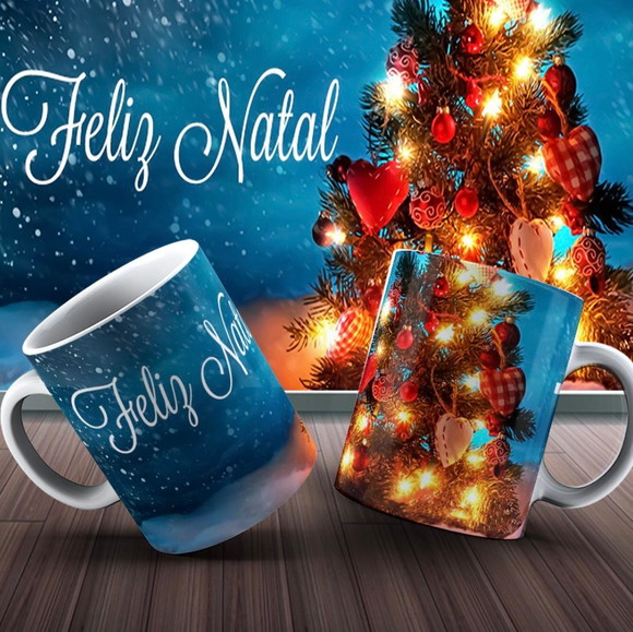 Caneca Personalizada de Porcelana de Natal