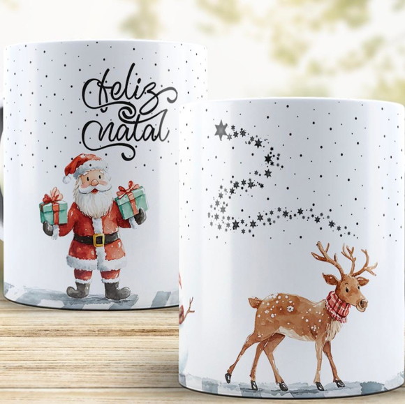 Caneca de Porcelana de Natal