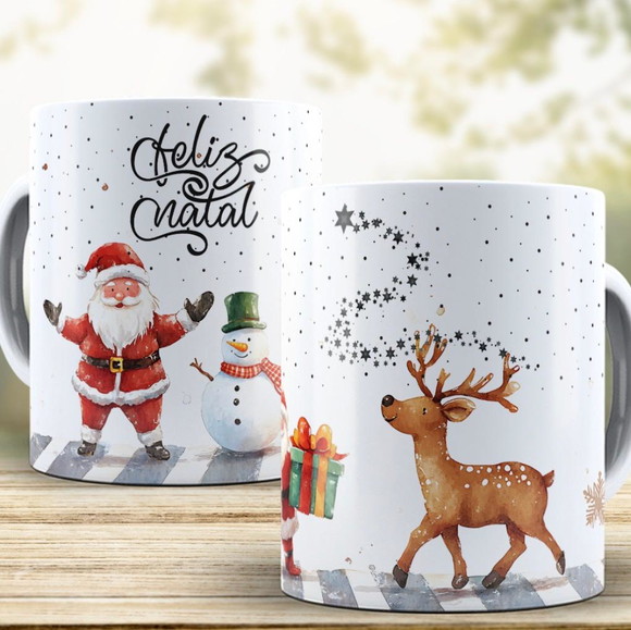 Caneca de Porcelana de Natal