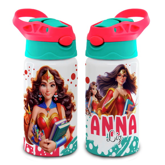 Squeeze Personalizado de Alumínio Mulher Maravilha