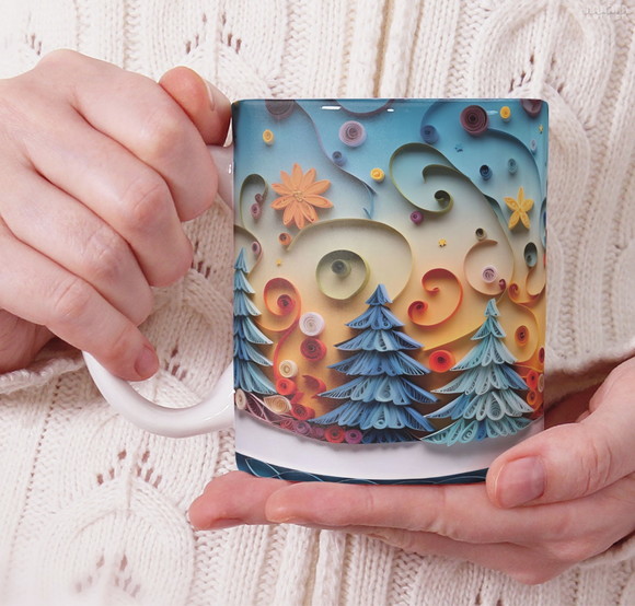 Caneca Personalizada de Porcelana de Natal