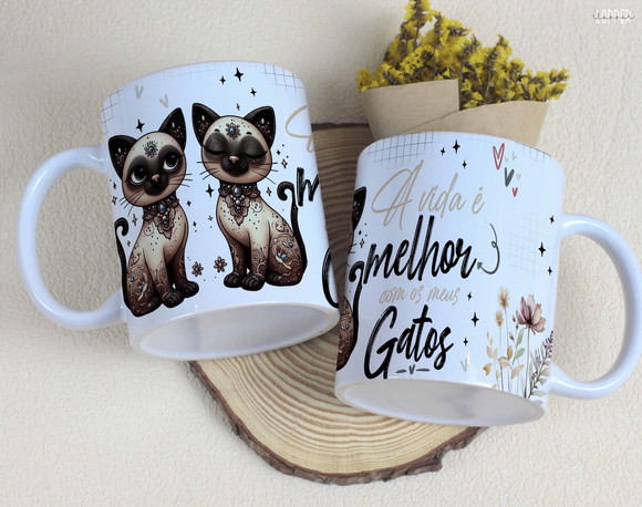 Caneca Personalizada de Porcelana Gato