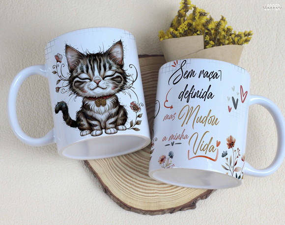 Caneca Personalizada de Porcelana Gato