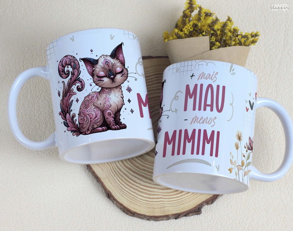 Caneca Personalizada de Porcelana Gato