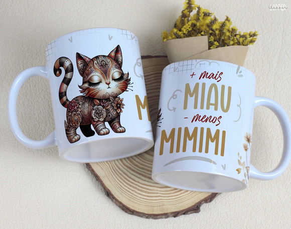 Caneca Personalizada de Porcelana Gato