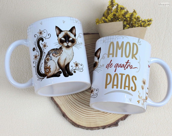 Caneca Personalizada de Porcelana Gato