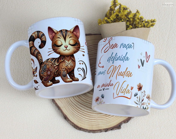 Caneca Personalizada de Porcelana Gato
