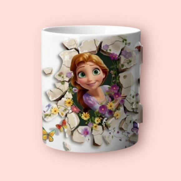 Caneca Personalizada de Porcelana Princesas