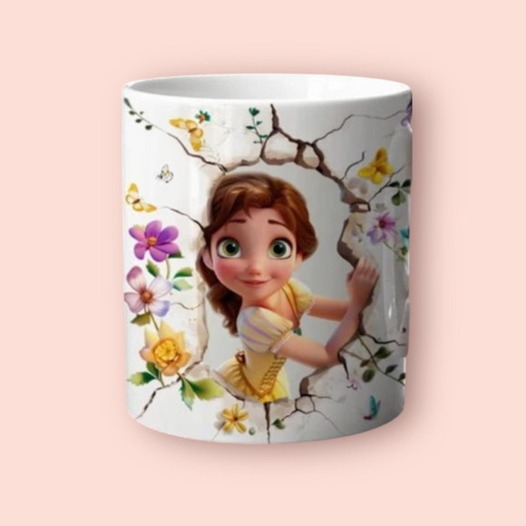 Caneca Personalizada de Porcelana Princesas