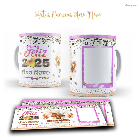 Caneca Personalizada de Porcelana Ano Novo