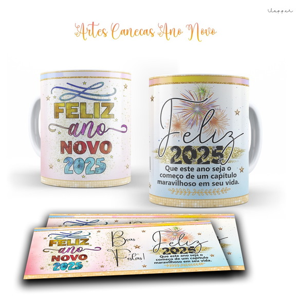 Caneca Personalizada de Porcelana Ano Novo