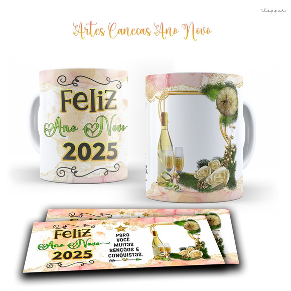 Caneca Personalizada de Porcelana Ano Novo