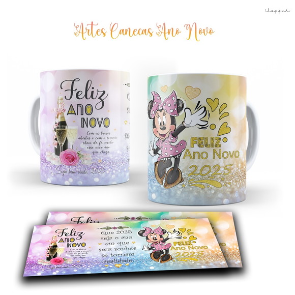 Caneca Personalizada de Porcelana Ano Novo