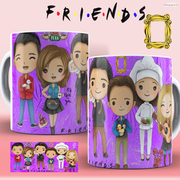 Caneca Personalizada de Porcelana Friends
