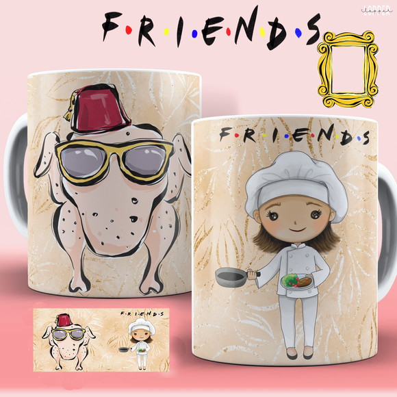 Caneca Personalizada de Porcelana Friends