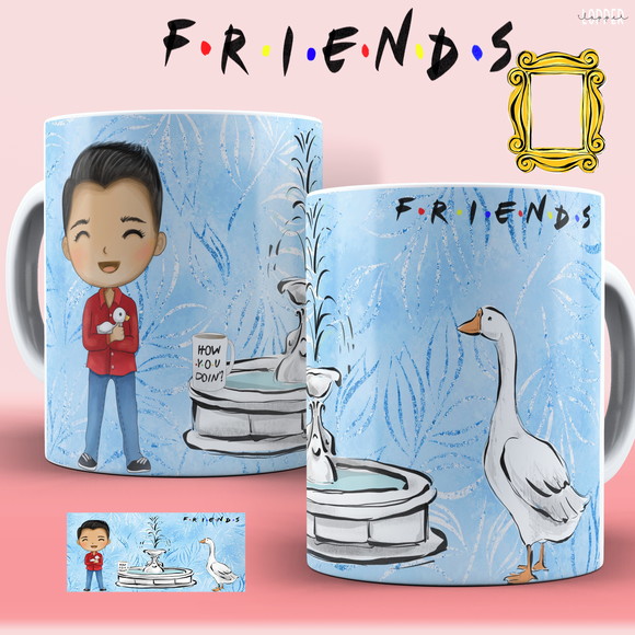 Caneca Personalizada de Porcelana Friends