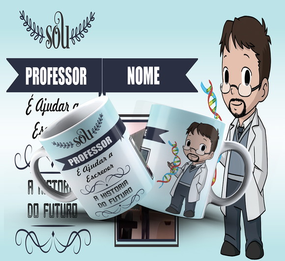 Caneca Personalizada de Porcelana Profissão Professor
