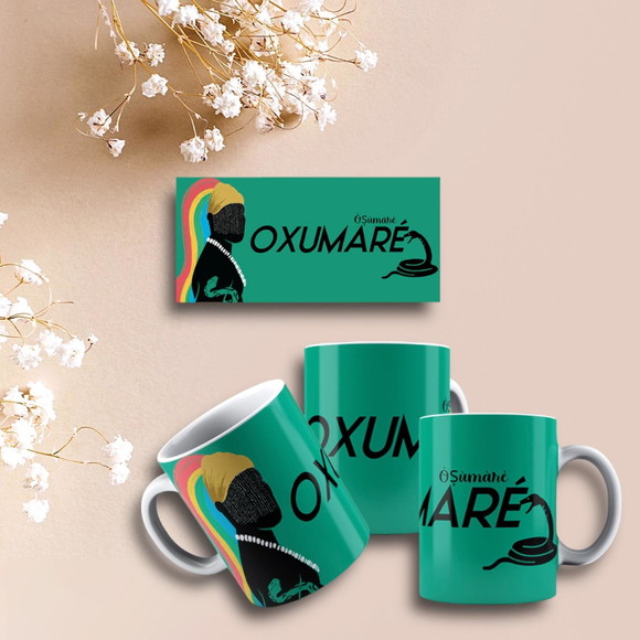 Caneca Personalizada de Porcelana Orixá Oxumare