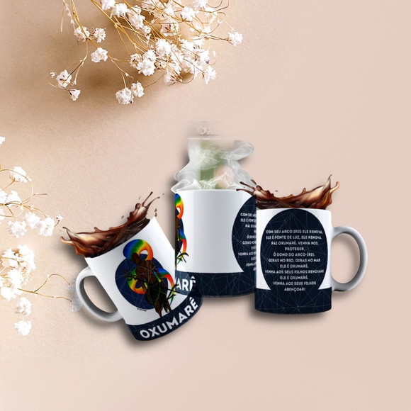 Caneca Personalizada de Porcelana Orixá Oxumare