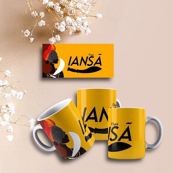 Caneca Personalizada de Porcelana Orixá Iansã