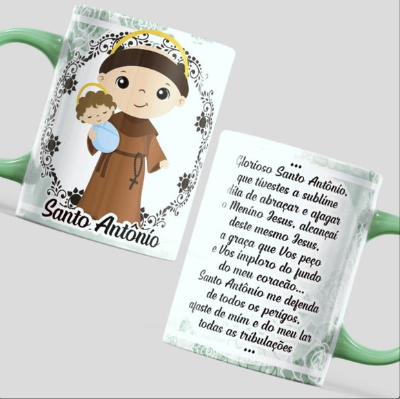 Caneca Personalizada de Porcelana Santo Antonio