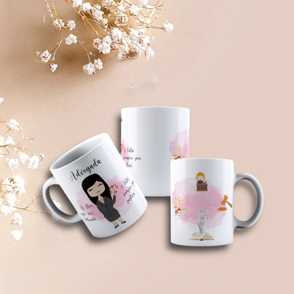 Caneca Personalizada de Porcelana Profissão Advogada