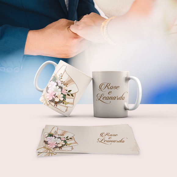 Caneca Personalizada de Porcelana Casamento