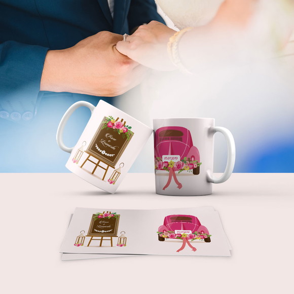 Caneca Personalizada de Porcelana Casamento