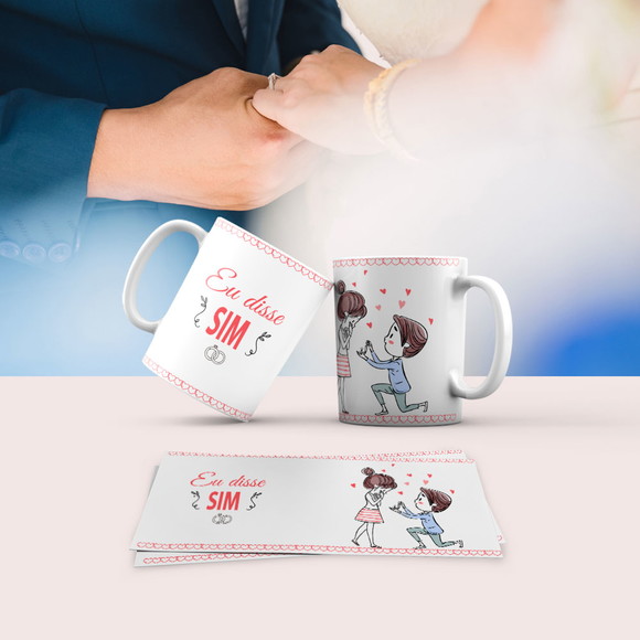 Caneca Personalizada de Porcelana Casamento