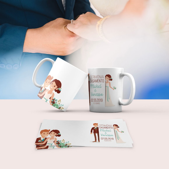 Caneca de Porcelana Casamento