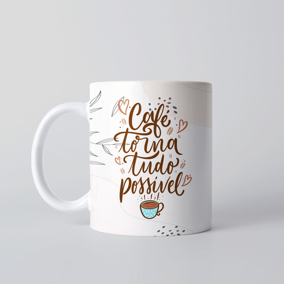 Caneca Personalizada de Porcelana Café