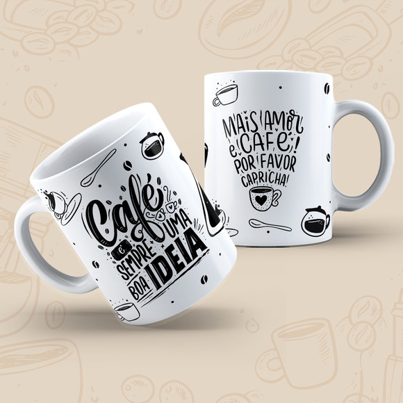 Caneca Personalizada de Porcelana Café