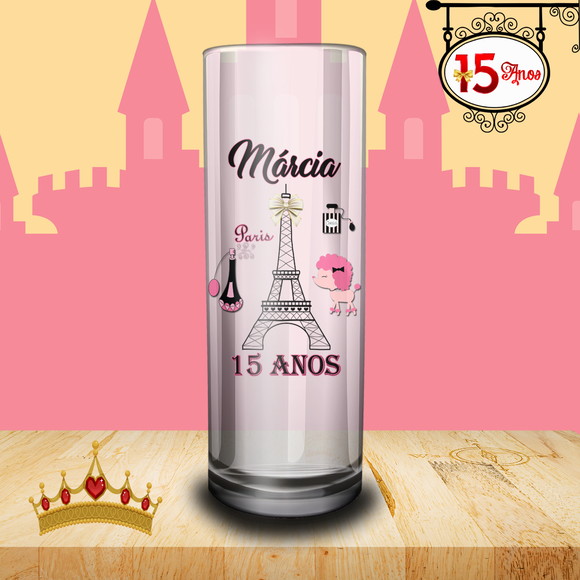 Copo Pesronalizado Long Drink 15 Anos