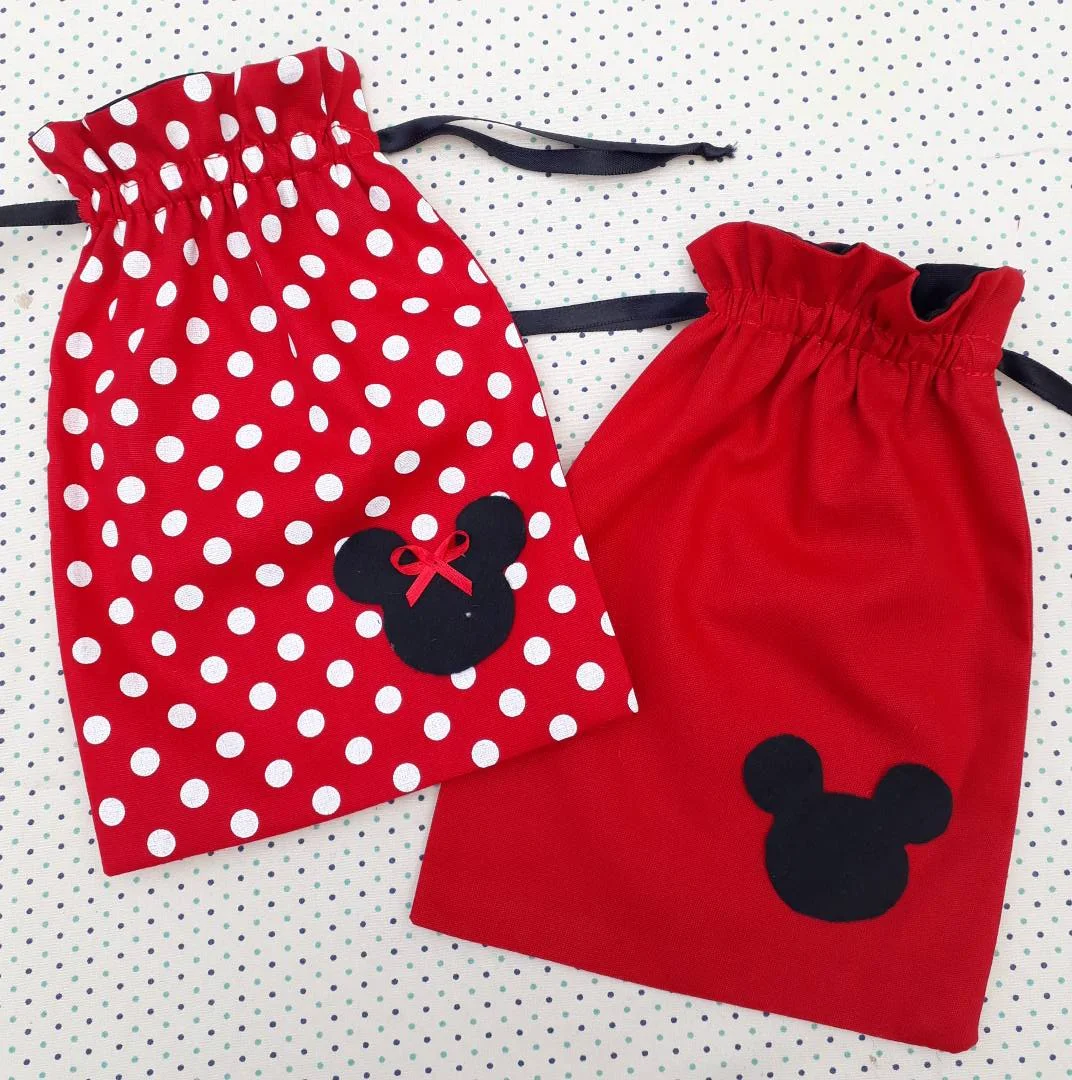 Saquinho para lembrancinha minnie e mickey festa infantil