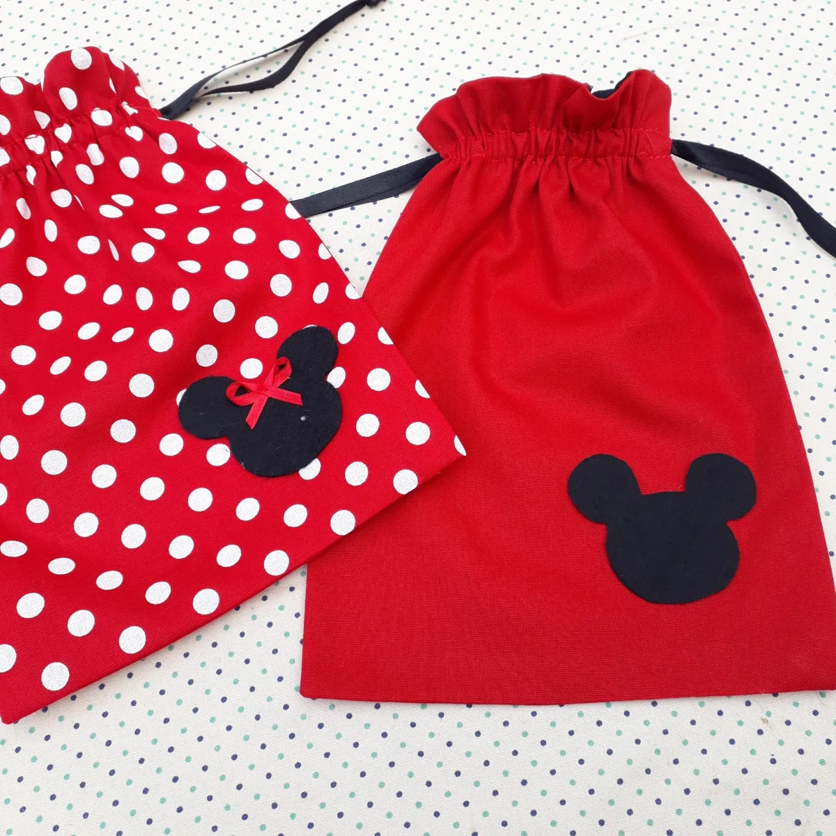 Saquinho para lembrancinha minnie e mickey festa infantil - Imagem 4