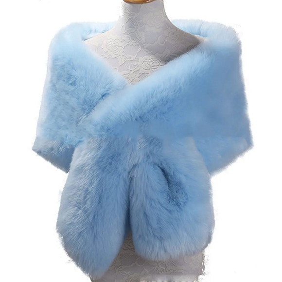 Estola Artesanal pelo Azul Tifhani - Imagem 5