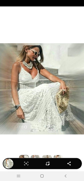Vestido Branco Renda Grupir Longo Pre Wedding Casamento Civi