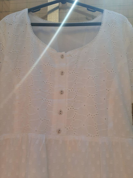 Vestido Longo Branco Laise Renda Guupir Plussize - Imagem 3
