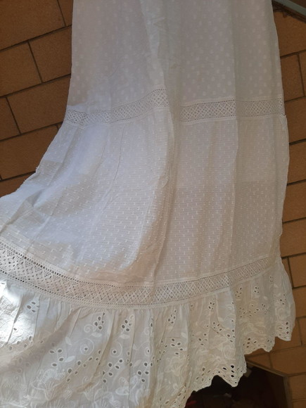 Vestido Longo Branco Laise Renda Guupir Plussize - Imagem 4