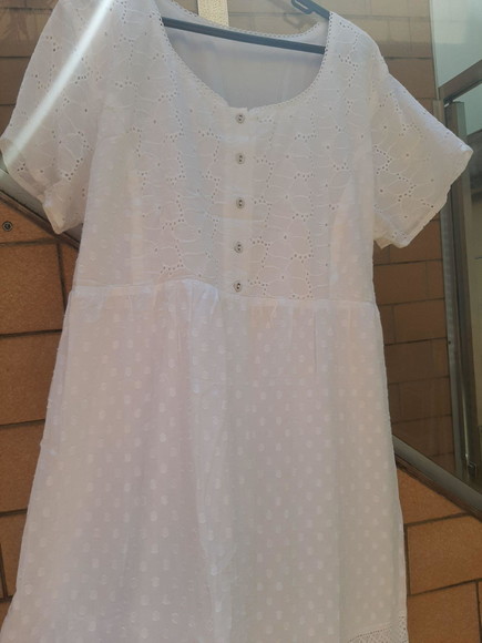 Vestido Longo Branco Laise Renda Guupir Plussize - Imagem 5