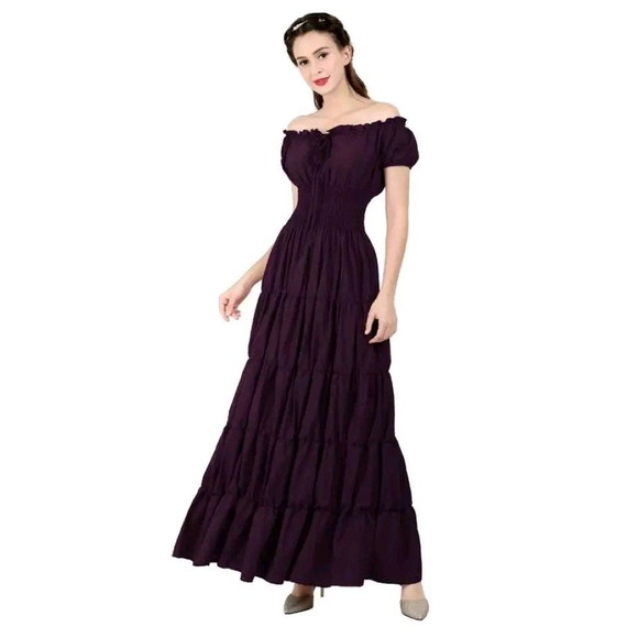 vestido longo estilo cigana rodado verde