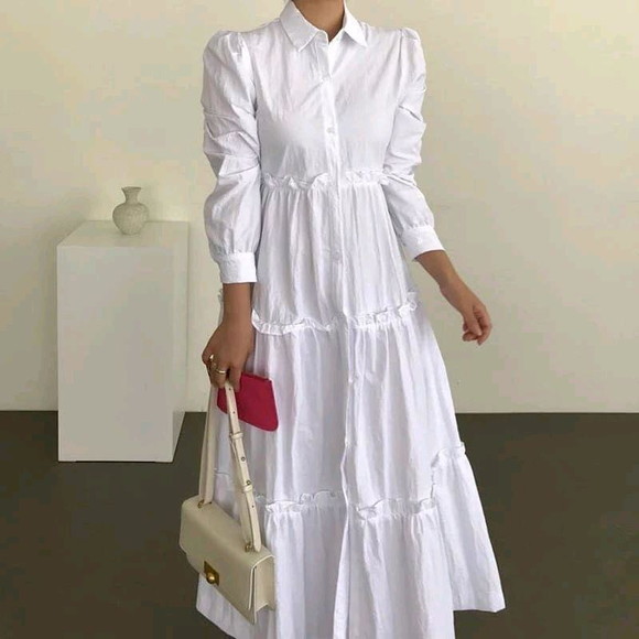 Vestido Longo Manga Longa Amplo Sob Medidas